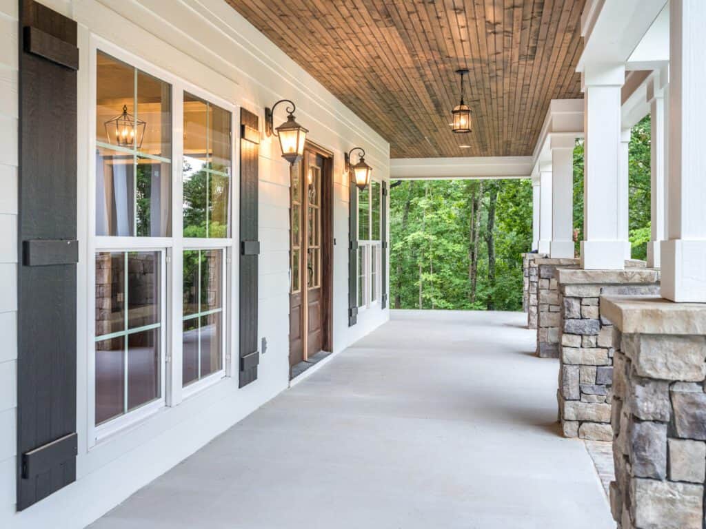 covered porches provide shady gathering spaces and help reduce indoor heat