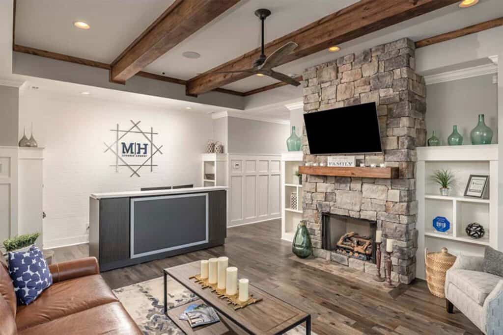 MH Builder Group Design Center living room reception area